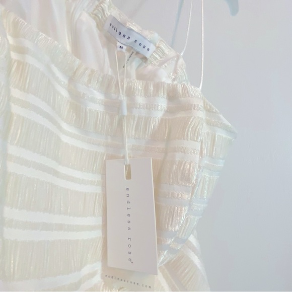 Endless Rose Long Jumpsuit - Off White / Cream - size Medium - NEW with tag - Picture 3 of 3